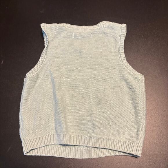 Tommy Bahama Light Blue Green Sweater Vest Cable Knit Girls Size 5 - Picture 3 of 4